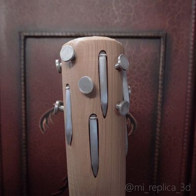 Collapsing Baseball Bat with Retractable Nails