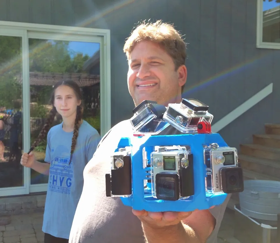 Underwater 360 Gopro rig for 8 cameras Remixed by STLWarehouse - MakerWorld