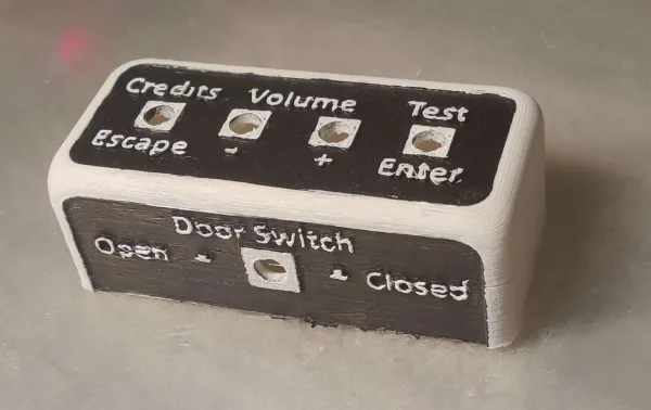 Pincab Test Button Holder