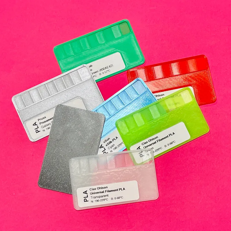 Filament Colour Swatch for Gridfinity Bin