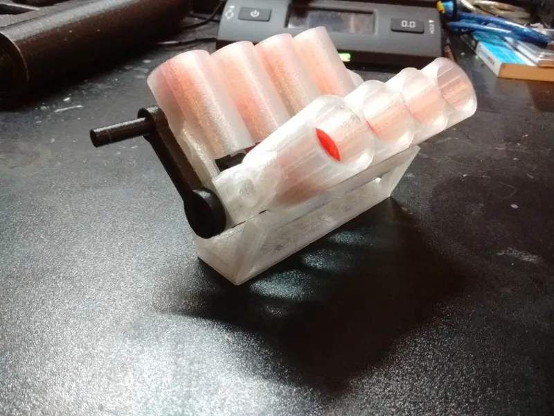 Simple Stand for Printable V8 motor by sirmakesalot