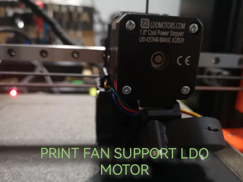 Print Fan Support LDO extruder motor