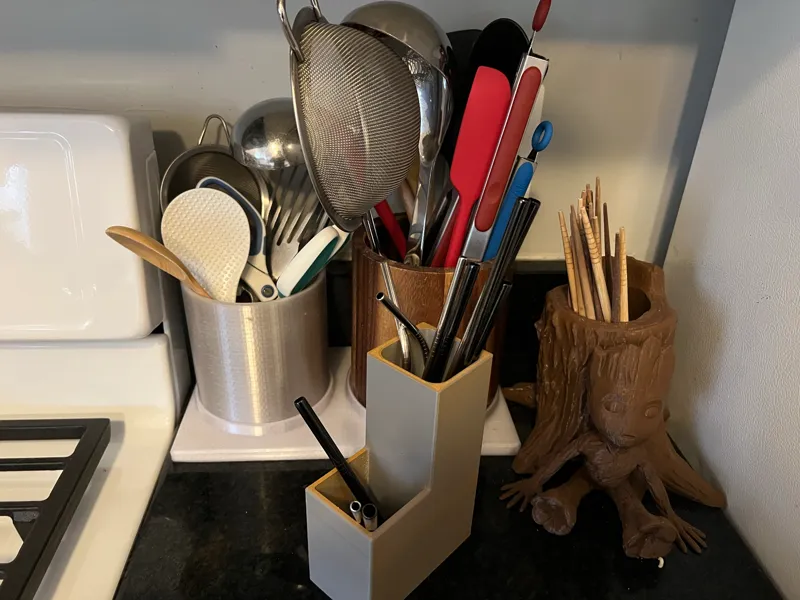 large utensil holder w/ base