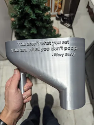 Magnetic Poop Chute with Quote
