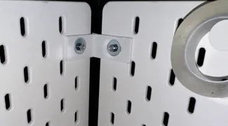 Ikea Skadis corner connector when used angled 90 degrees