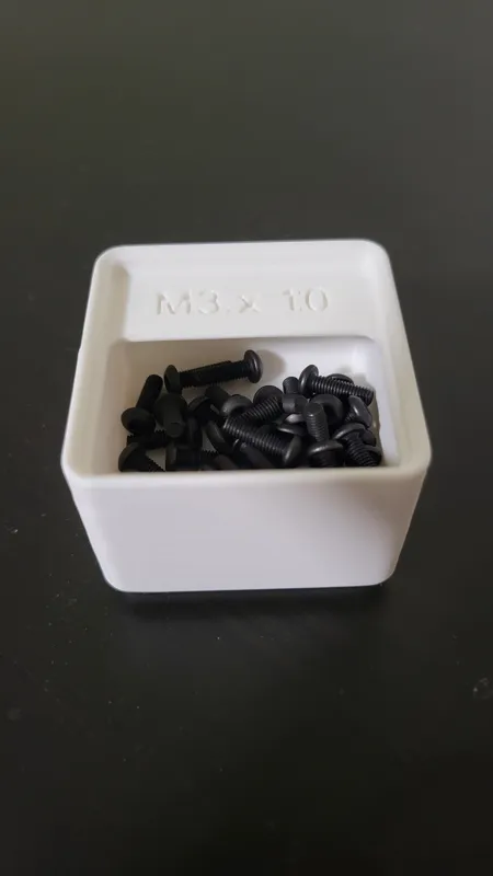 Gridfinity labeled bins - Metric bolts