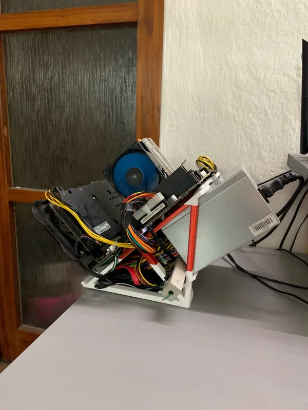 Micro ATX test bench with ATX psu slot, Prusa i3 printable