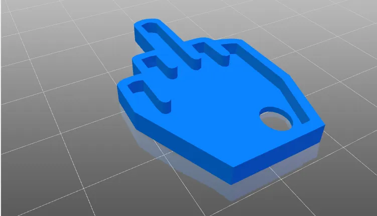 Middle finger keychain