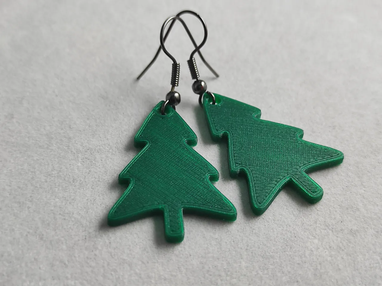 CHristmas Tree earrings view 3