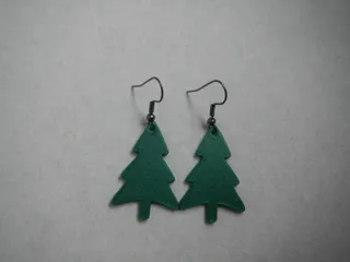 CHristmas Tree earrings