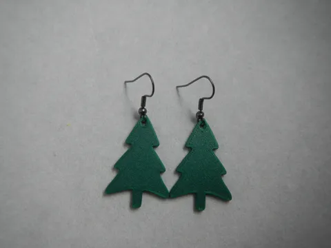 CHristmas Tree earrings