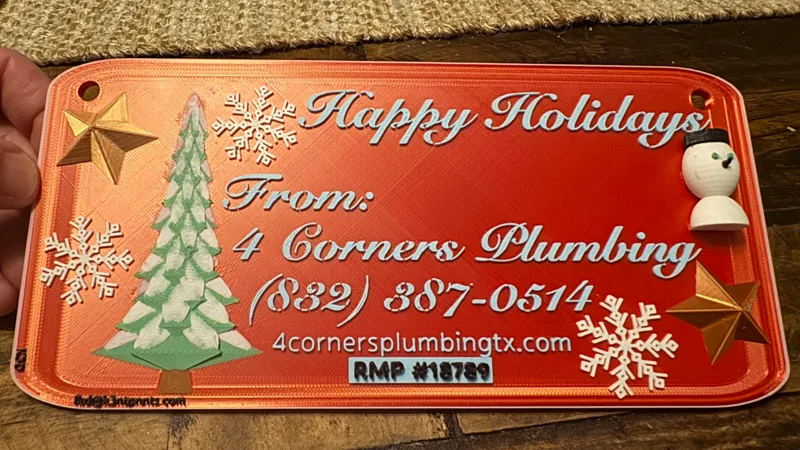 4 Corners Plumbing Holiday Sign