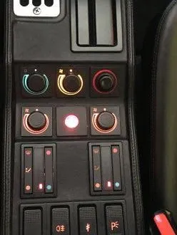 conditioner control panel of a Ferrari 328