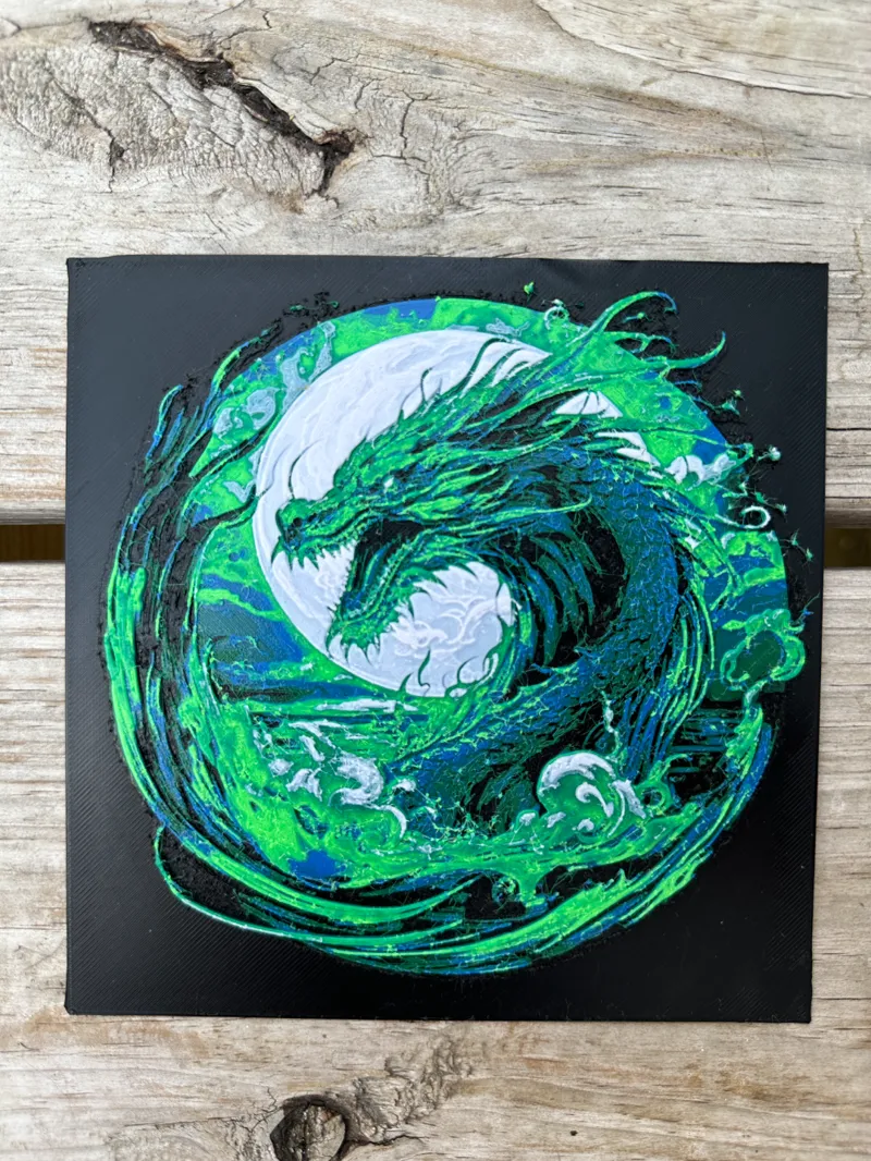 Emerald Dragon Hueforge filament painting