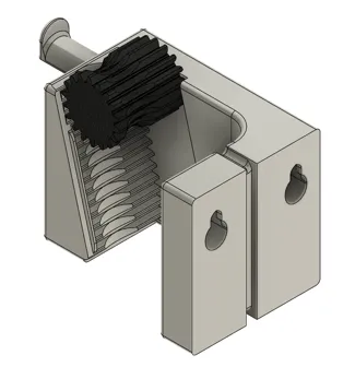 Gravity Broom Holder but rotated 90°