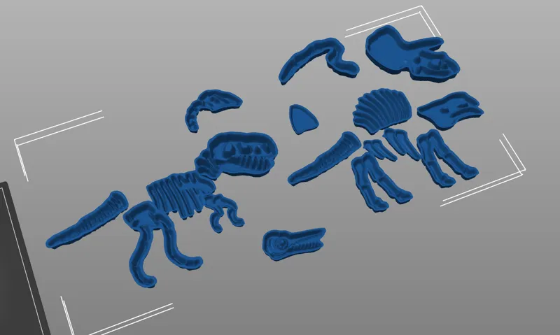 Modular Dinosaur fossil sand molds