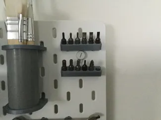 IKEA Skadis drill bit holder