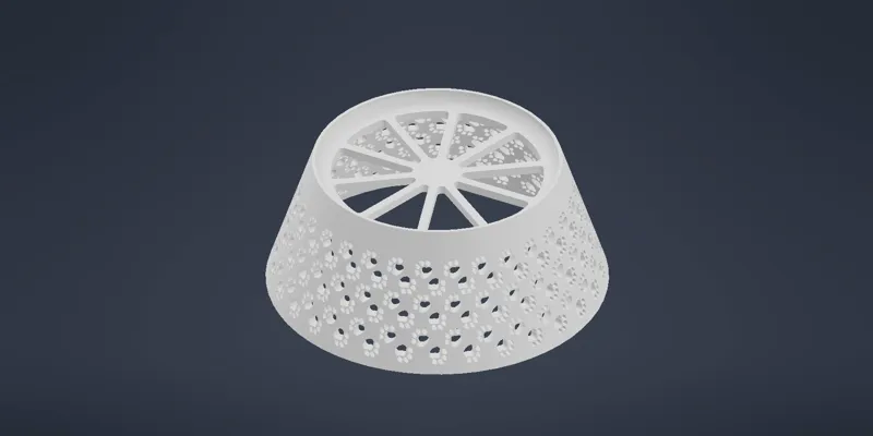 4" Dog Bowl Paw Print Riser