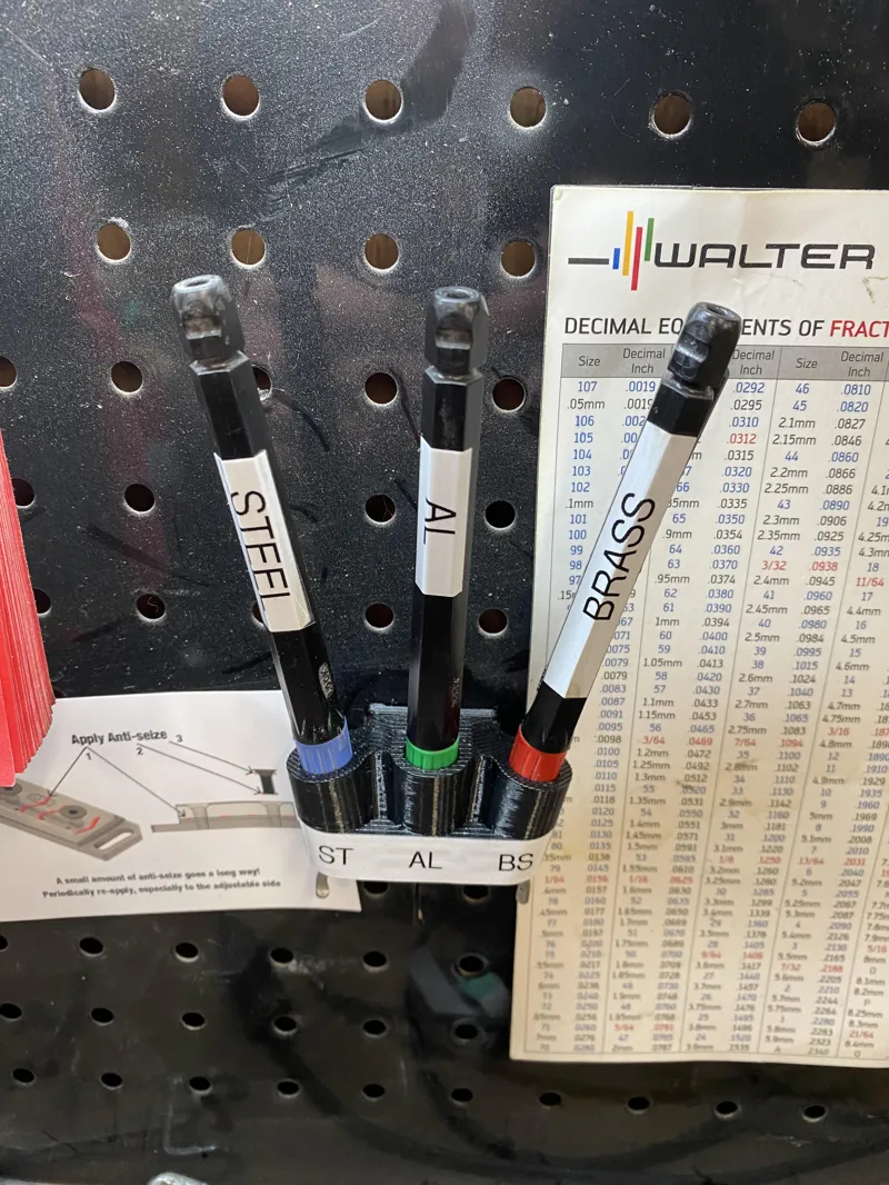 Noga deburr tool holder for pegboard - REMIX