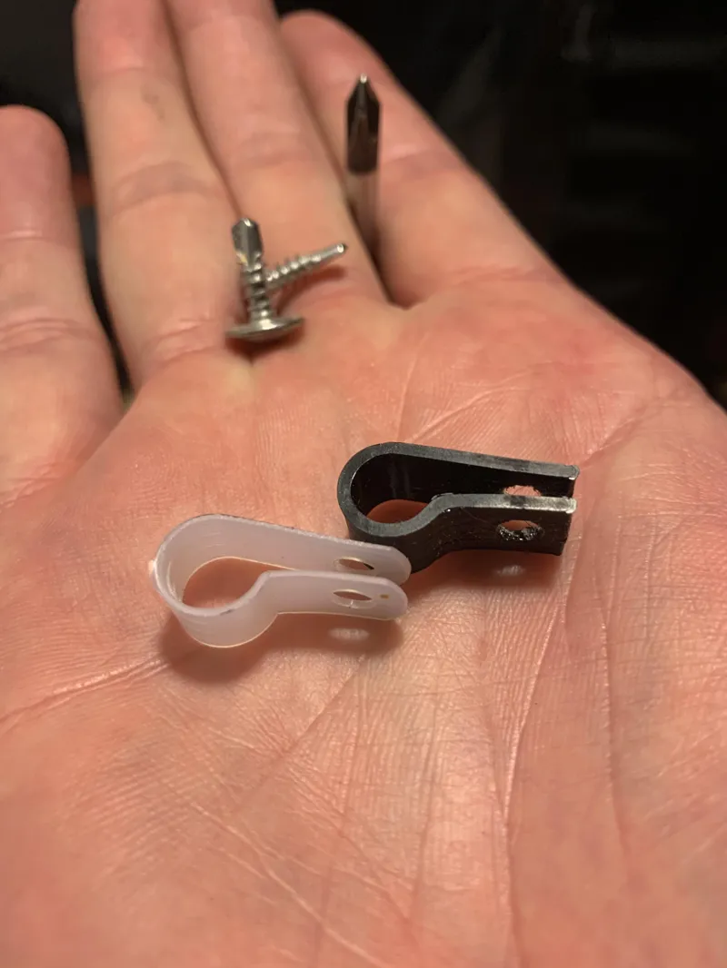 Cable holder clip organizer clamp with screw