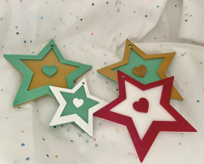 Star Heart Ornament
