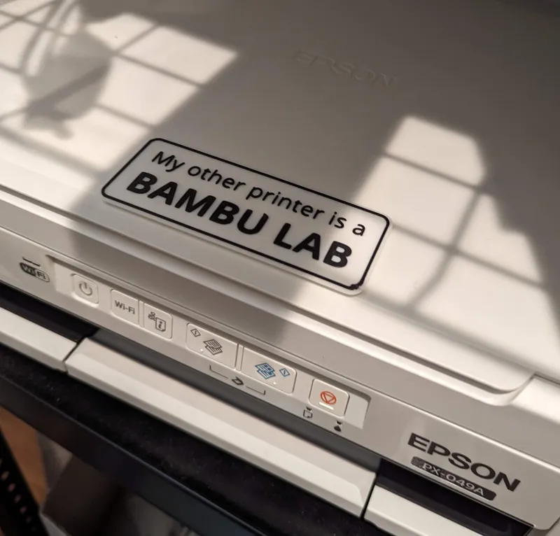 Printer sticker - Prusa and Bambu Lab versions