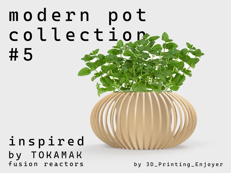 modern pot collection #5 - inspired by tokamak design.