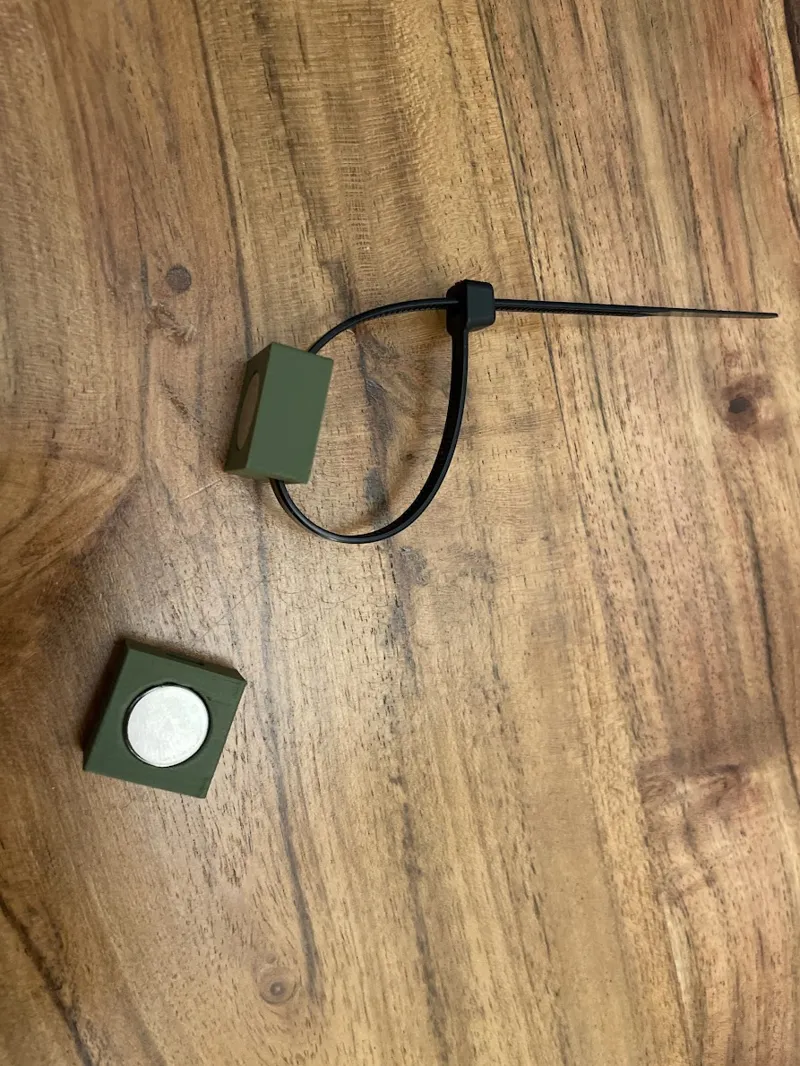 Magnetic Zip Tie Bases - 12x3MM Magnet