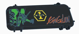 caja custon teclado 40% con motivo evangelion
