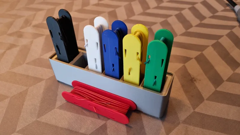 Gridfinity wire spools with holder