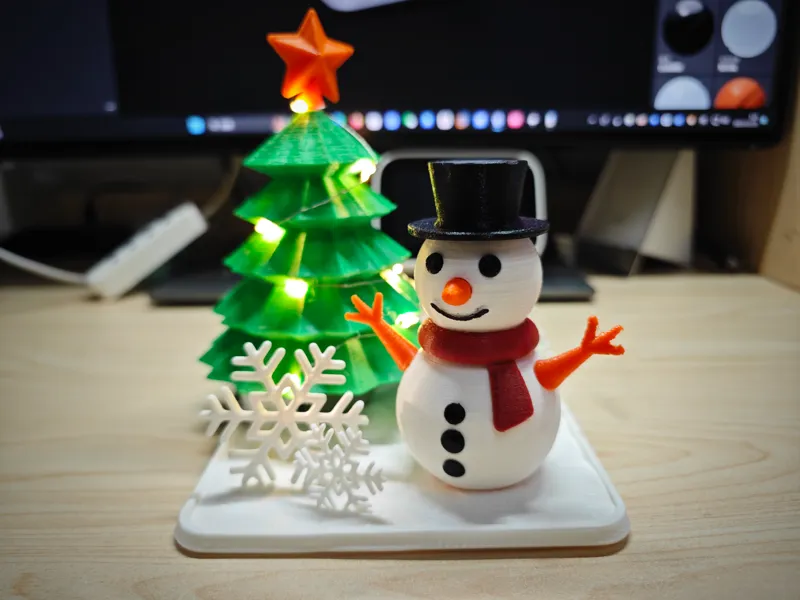 圣诞节白雪人