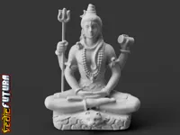 Shiva en méditation sur peau de tigre — photo 1