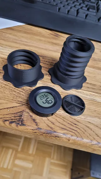 Adjustable Spool Holder for Silica Gel / Spool Weight - with space for hygrometer