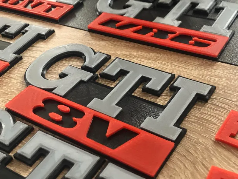 Gold MK2 GTI 8V emblem