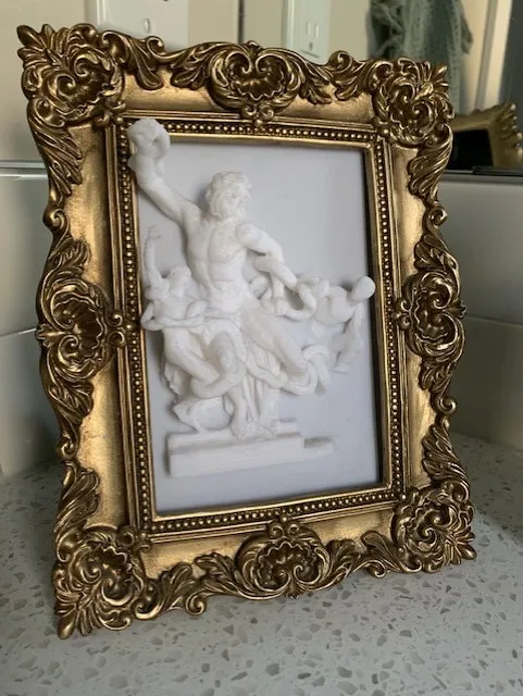 Sculpture of Laocoon and His Sons - Modified to fit into standard picture frame (150mm x 100mm)