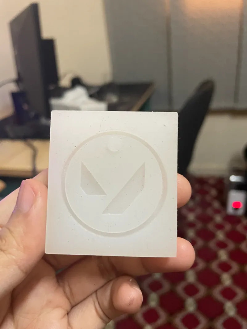 valorant logo keychain mould 