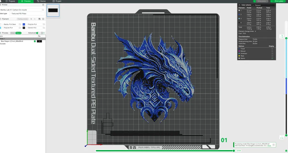 HueForge Blue dragon 2 来自 snakegreen88 - MakerWorld