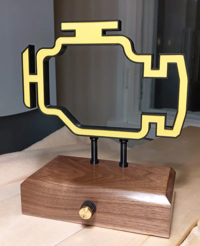 Check engine light table lamp