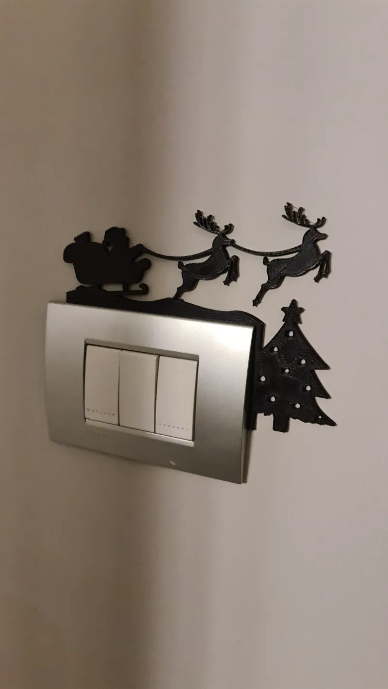Santa Door and Light switch decoration