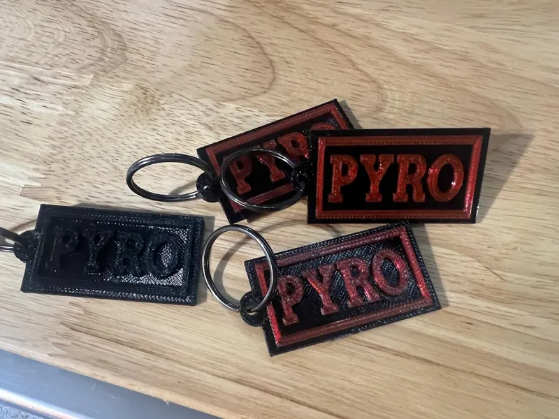 PYRO skateboards keychain