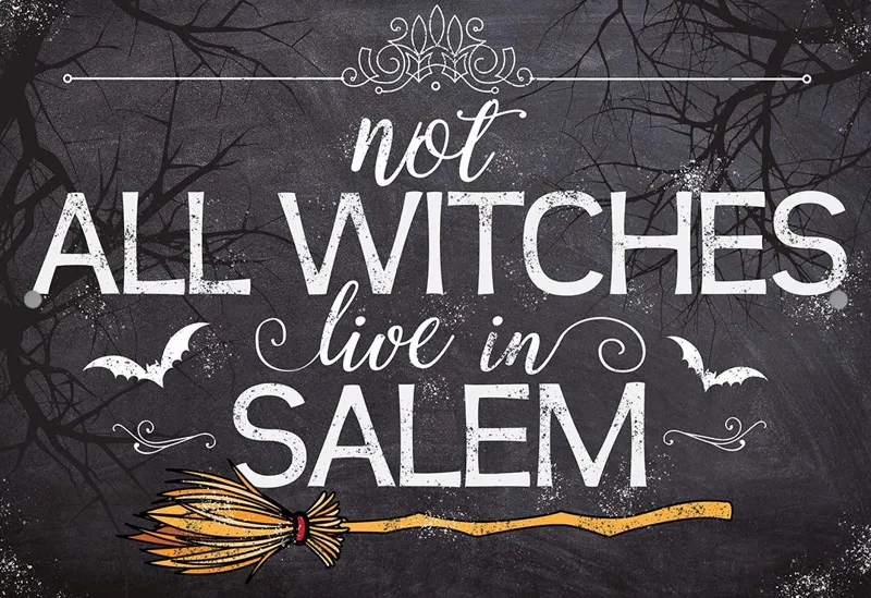 Not all witches live in salem sign wall art Hueforge filament painting 
