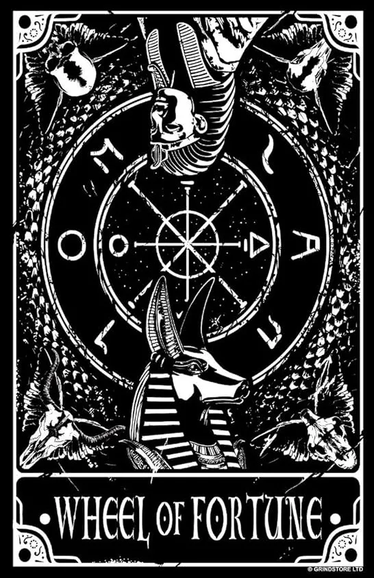 Wheel of Fortune Tarot Card Hueforge Wall Art filament Painting 