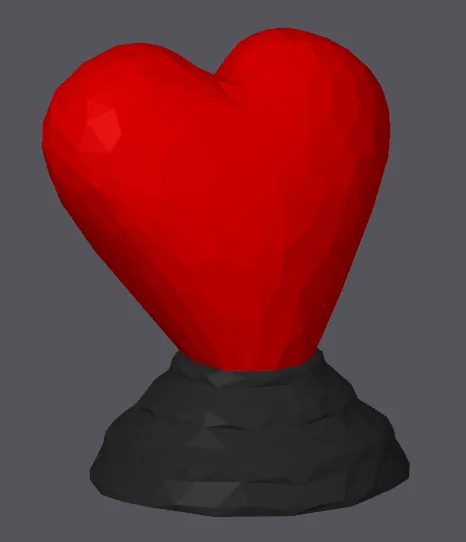 Low Poly Heart Trophy