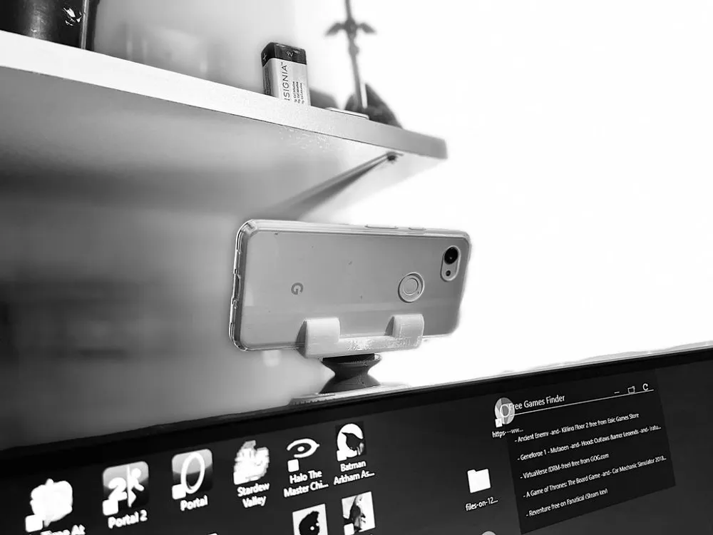 Universal Adjustable Cell Phone WebCam VESA 100 Mount For DroidCam By Universal Adjustable Cell Phone WebCam VESA 100 Mount For DroidCam By