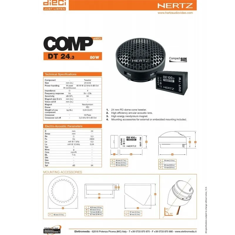 Supporto casse Hertz