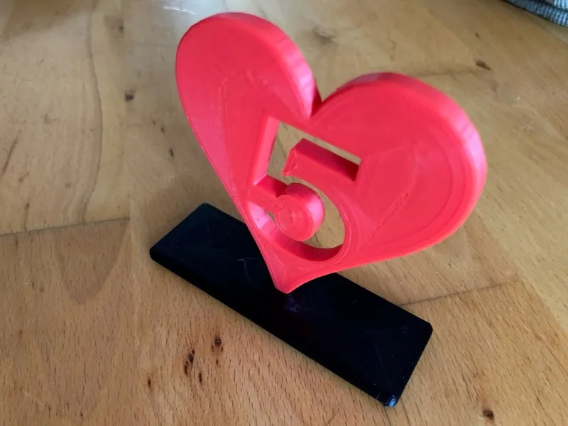 5 Year Heart Trophy
