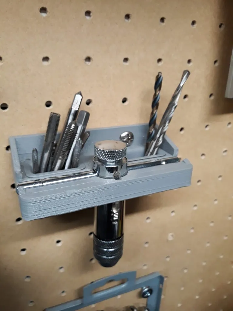 Peg board hand threader holder