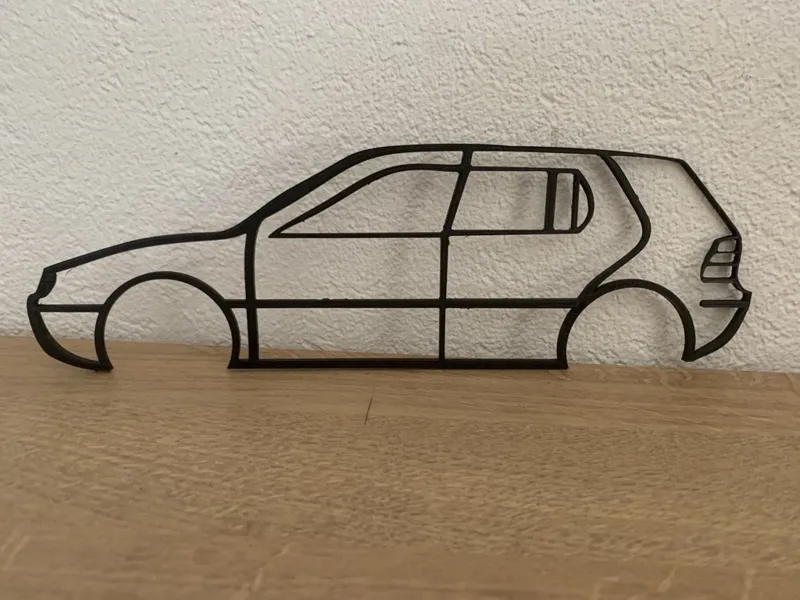 VW Golf 4 / lV Silhouette Wallart