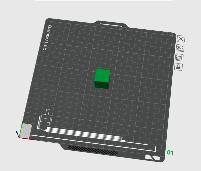 bambulab slicer bed texture with calibration marked