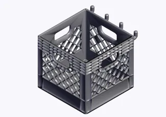 Pegboard Milk Crate Organizer